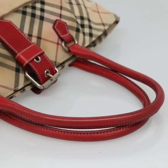 BURBERRY Blue Label Nova Check Tote Bag Canvas Beige Auth ti2867 - Picture 8 of 16